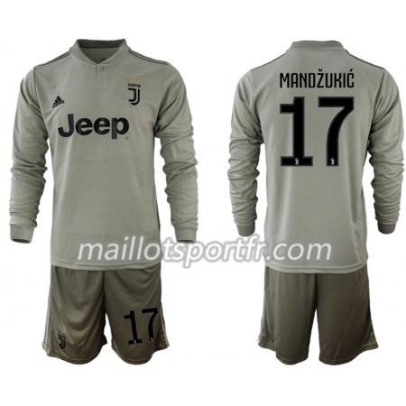 Maillot de Foot Juventus MANDZUKIC 17 Enfant Exterieur 2018/19 ML